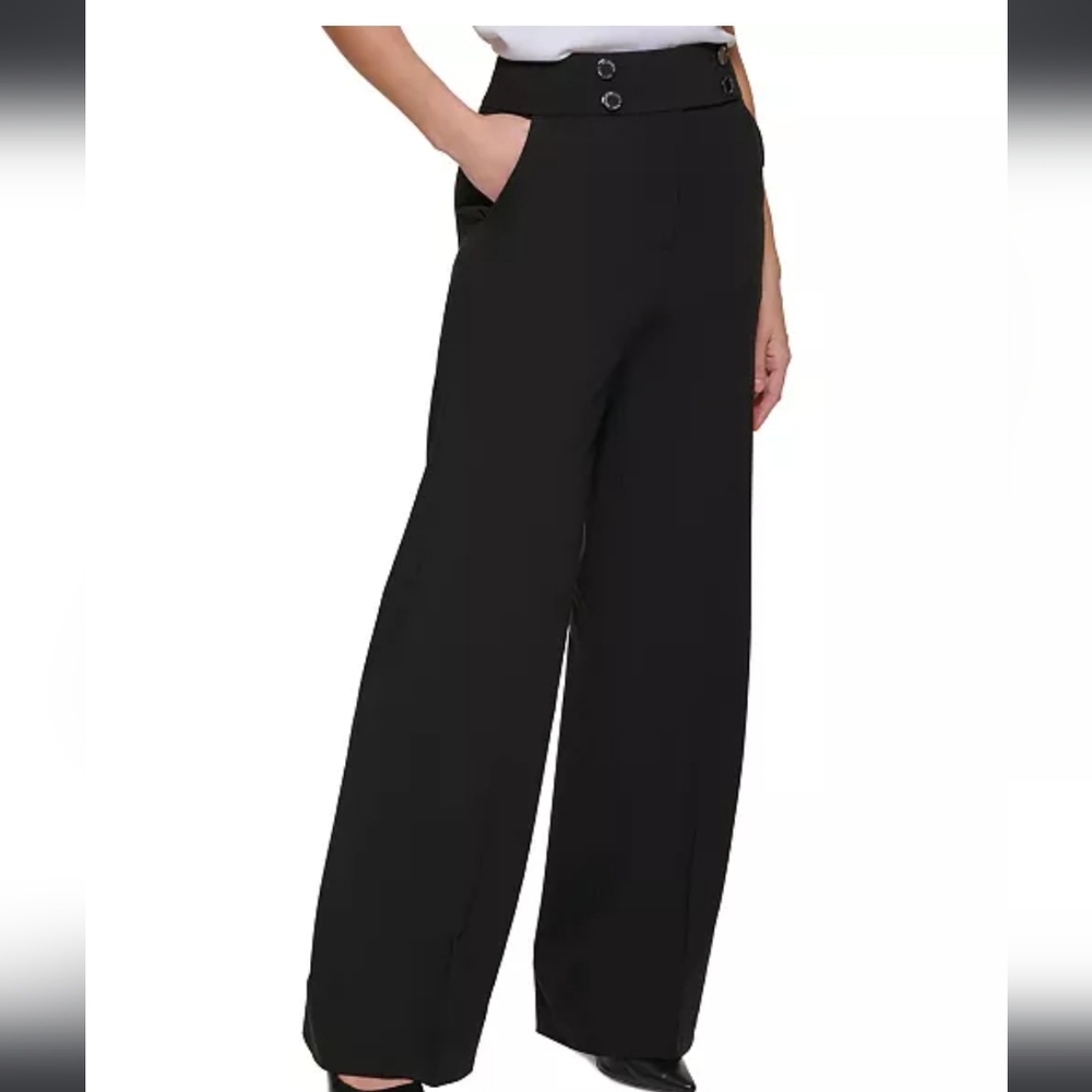 NWOT! Calvin Klein Black Wide Leg Pants